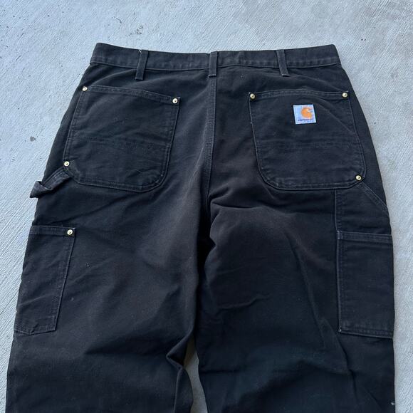 Vintage Y2K Carhartt black double knee work wear carpenter pants - Picture 6 of 8